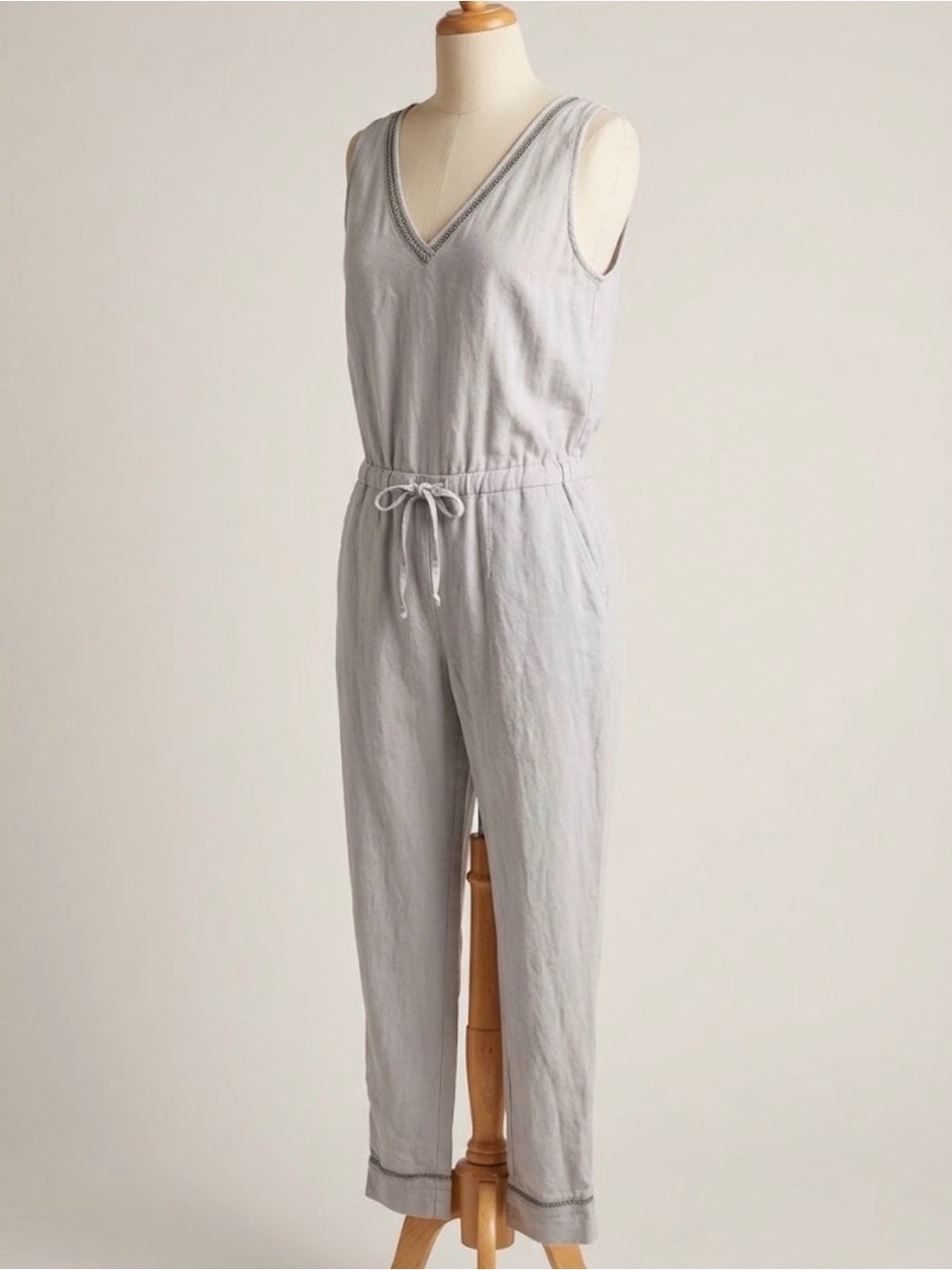 Cloth & Stone Anthropologie Jumpsuit Gray Ombré 100% Tencel Coastal Casual Boho